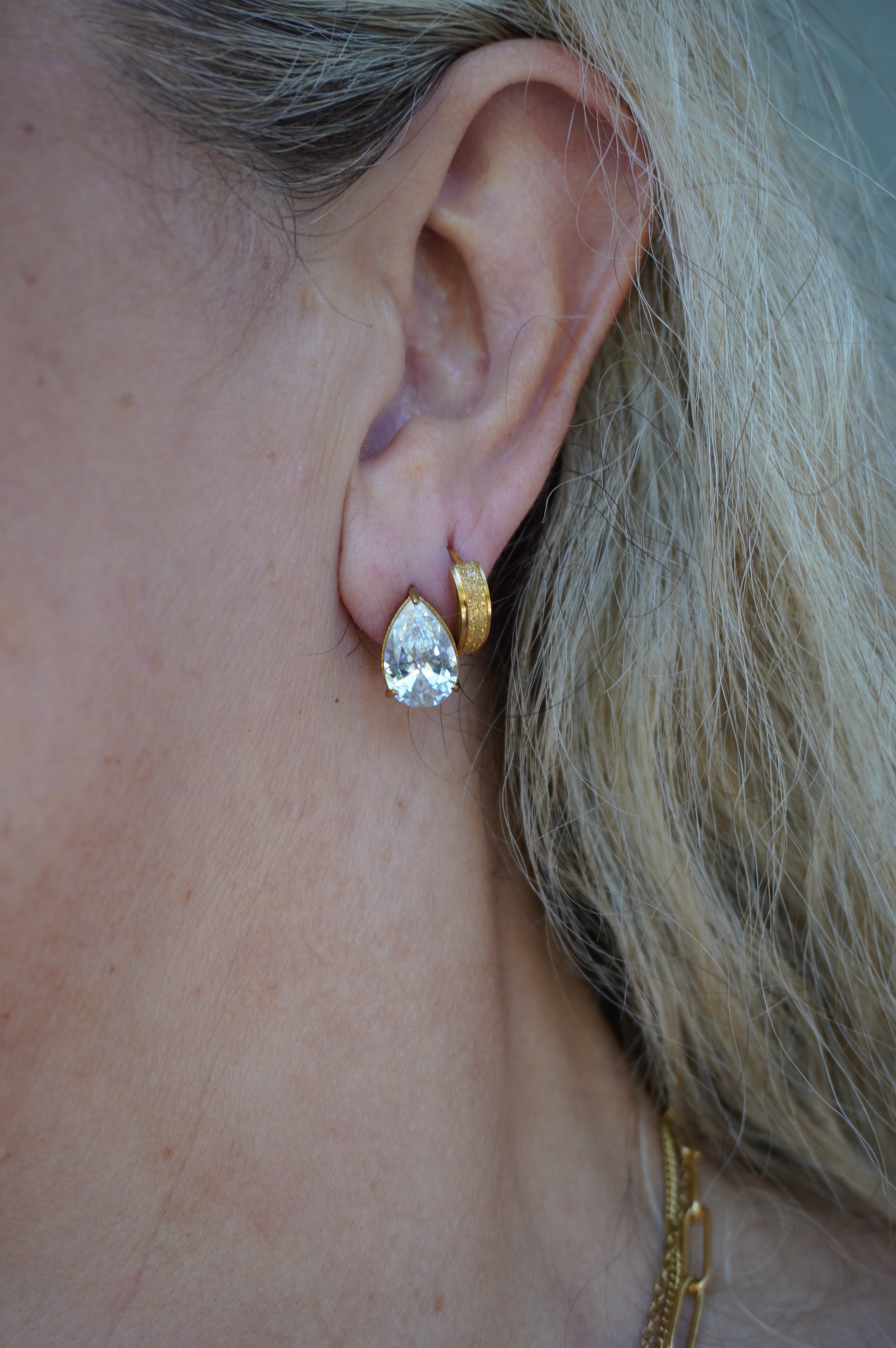 Tyla CZ Tear Drop Studs