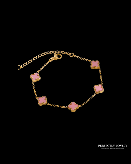 Pink Clover Bracelet
