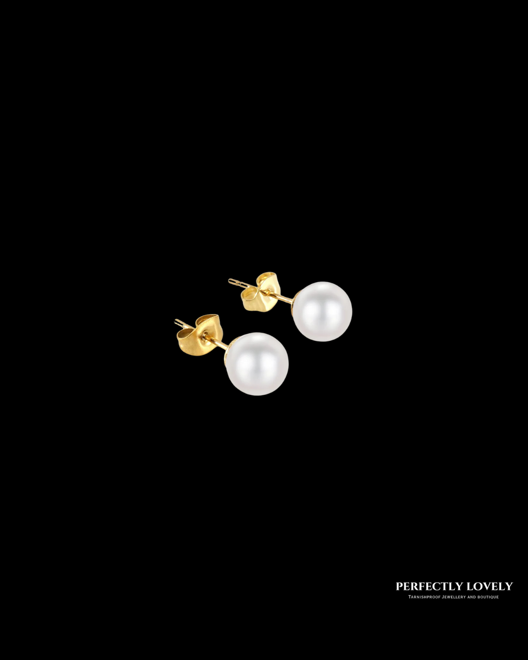 Gold Pearl Studs