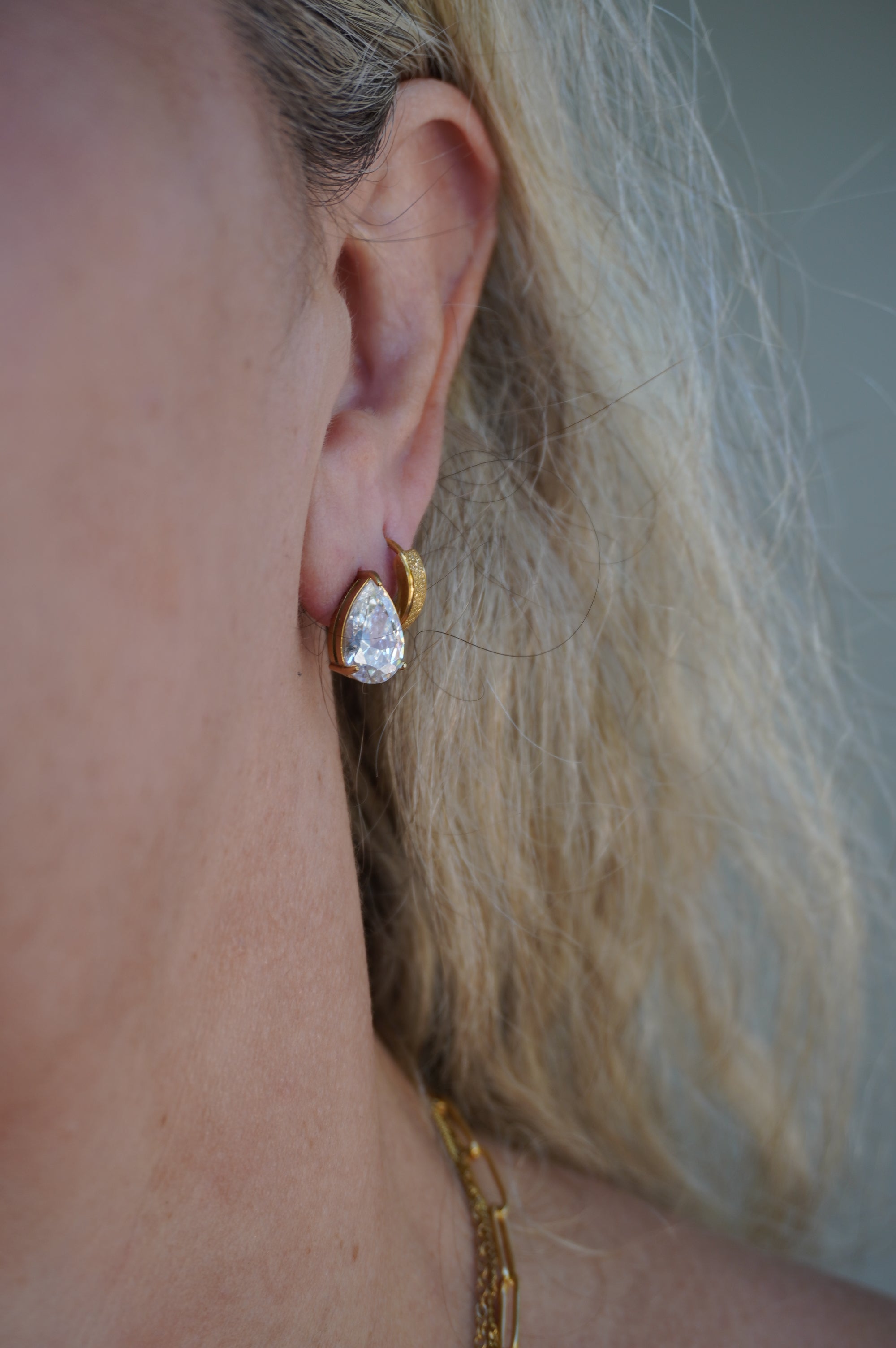 Tyla CZ Tear Drop Studs