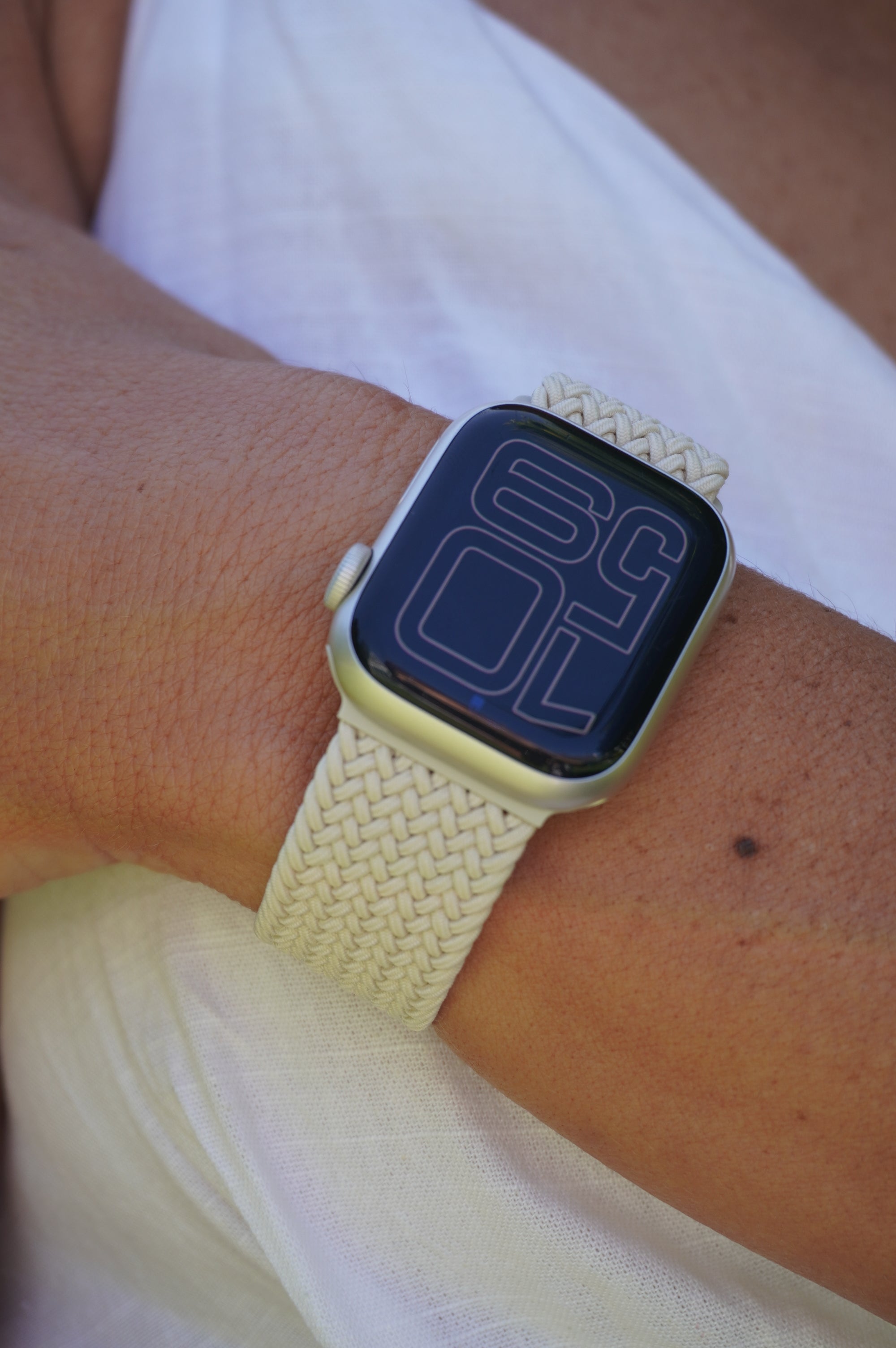 Starlight Fabric Apple Watch Strap - Magnetic Closure