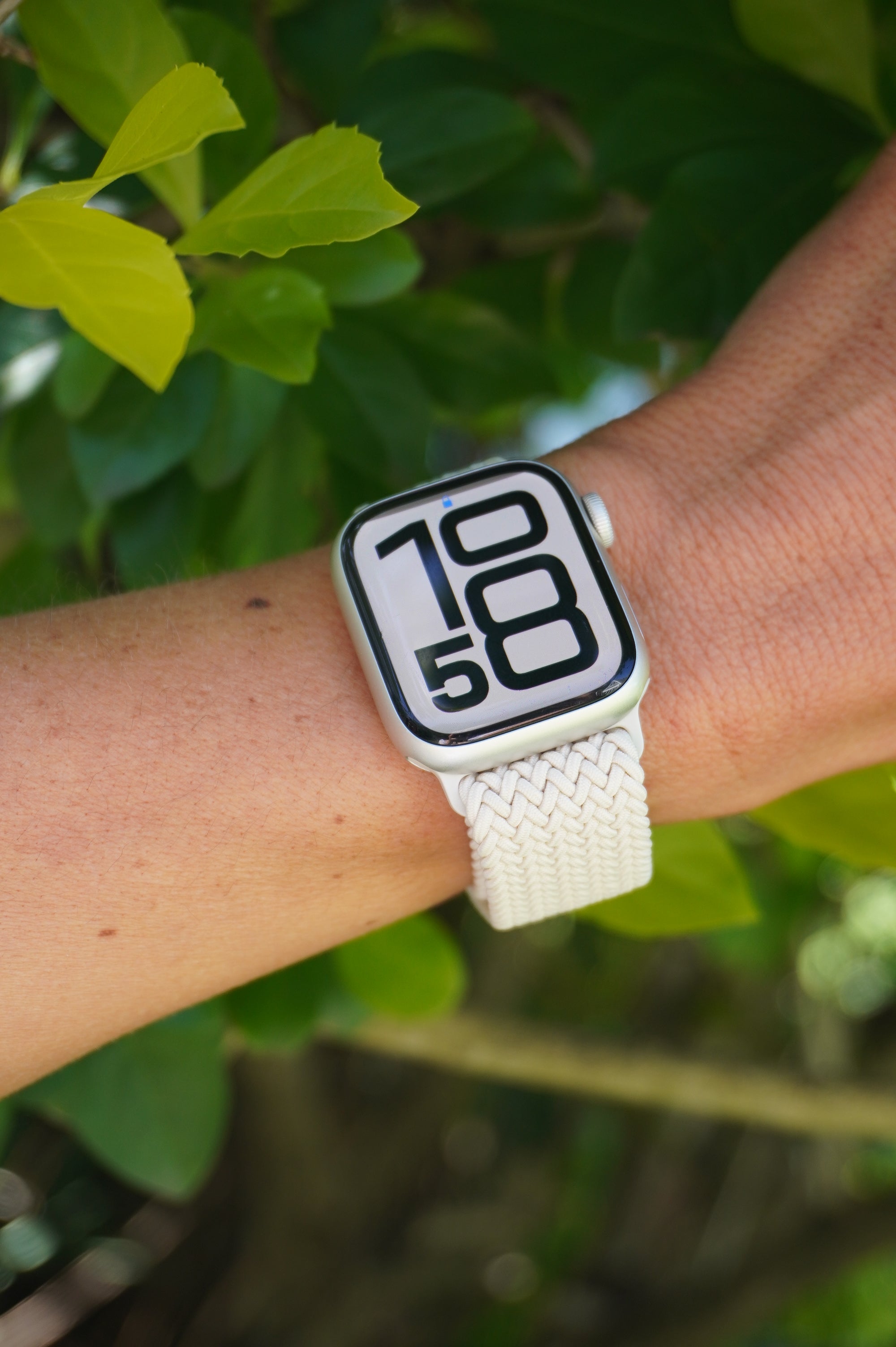Starlight Fabric Apple Watch Strap - Magnetic Closure