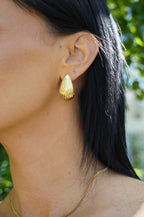 Hayley Ribbed Hoops