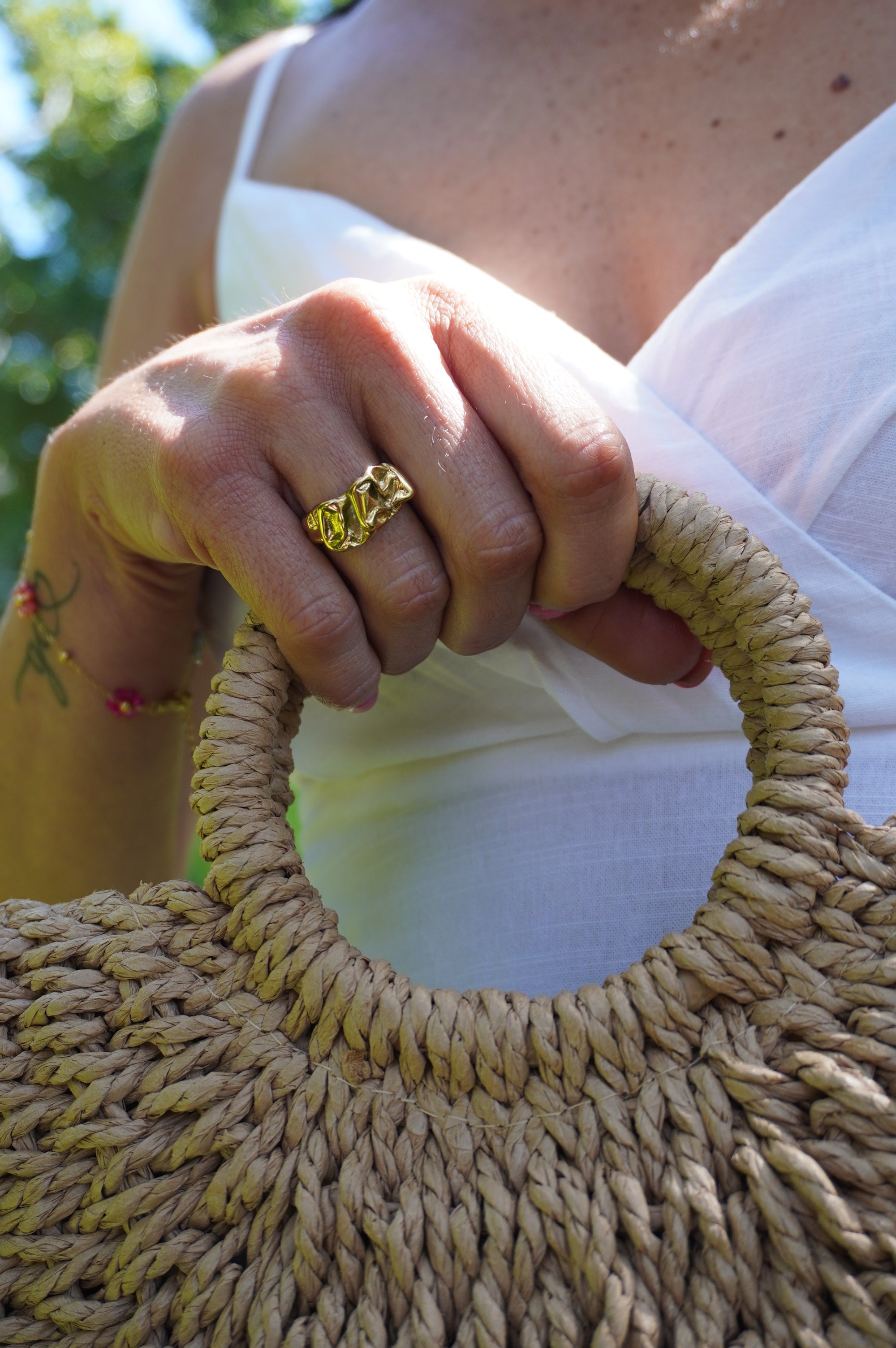 Jade Scrunch Ring