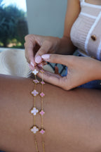 Pink Clover Bracelet