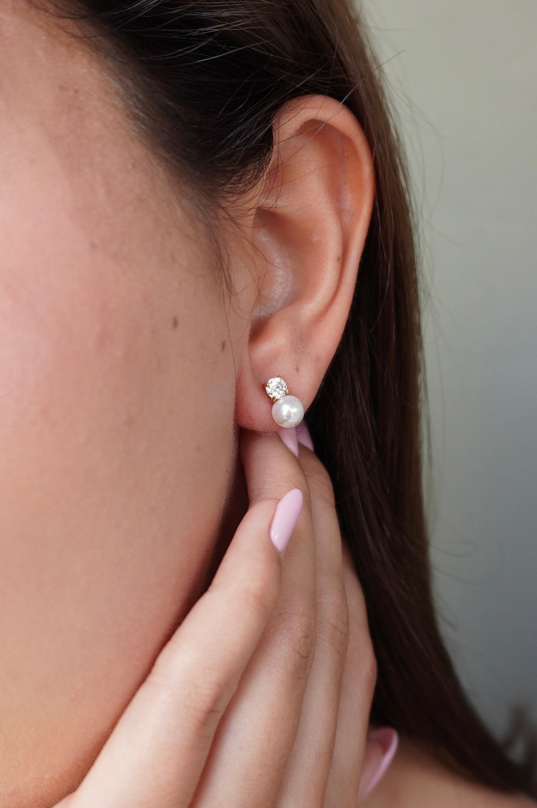 Enya Pearl CZ Stud