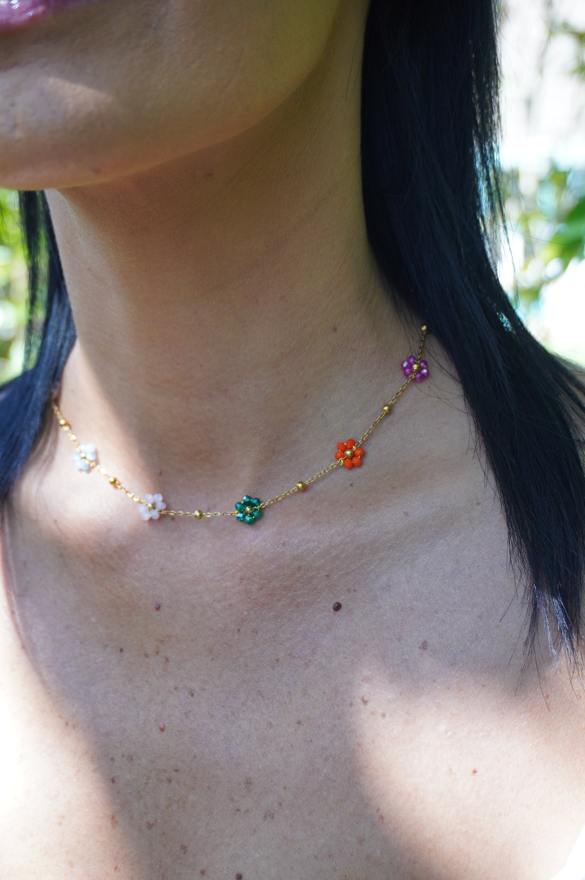 Colourful Daisy Necklace