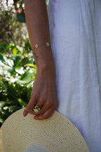 White Daisy Bracelet