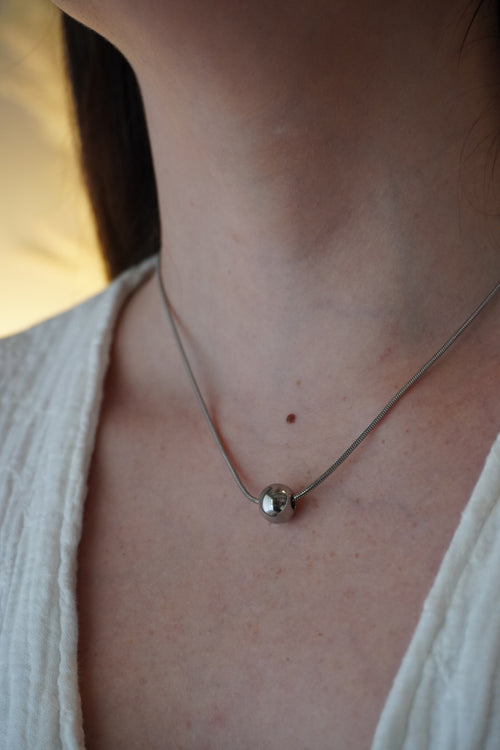 Anthea Silver Ball Necklace