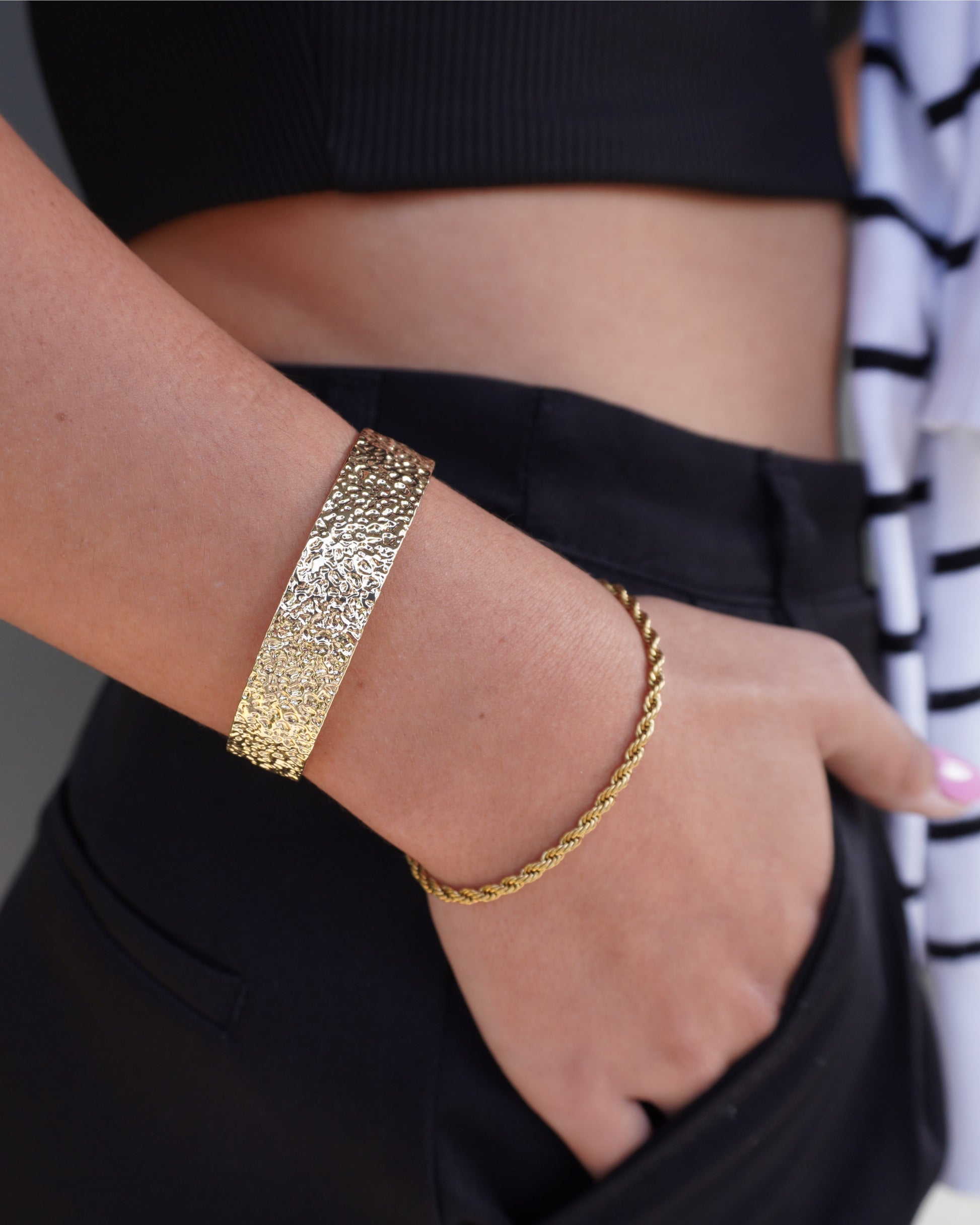 Carnation Cuff Bangle