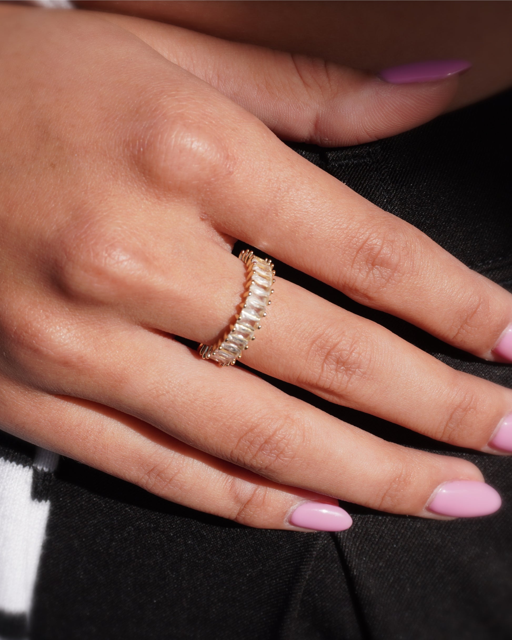 Lotus CZ Ring