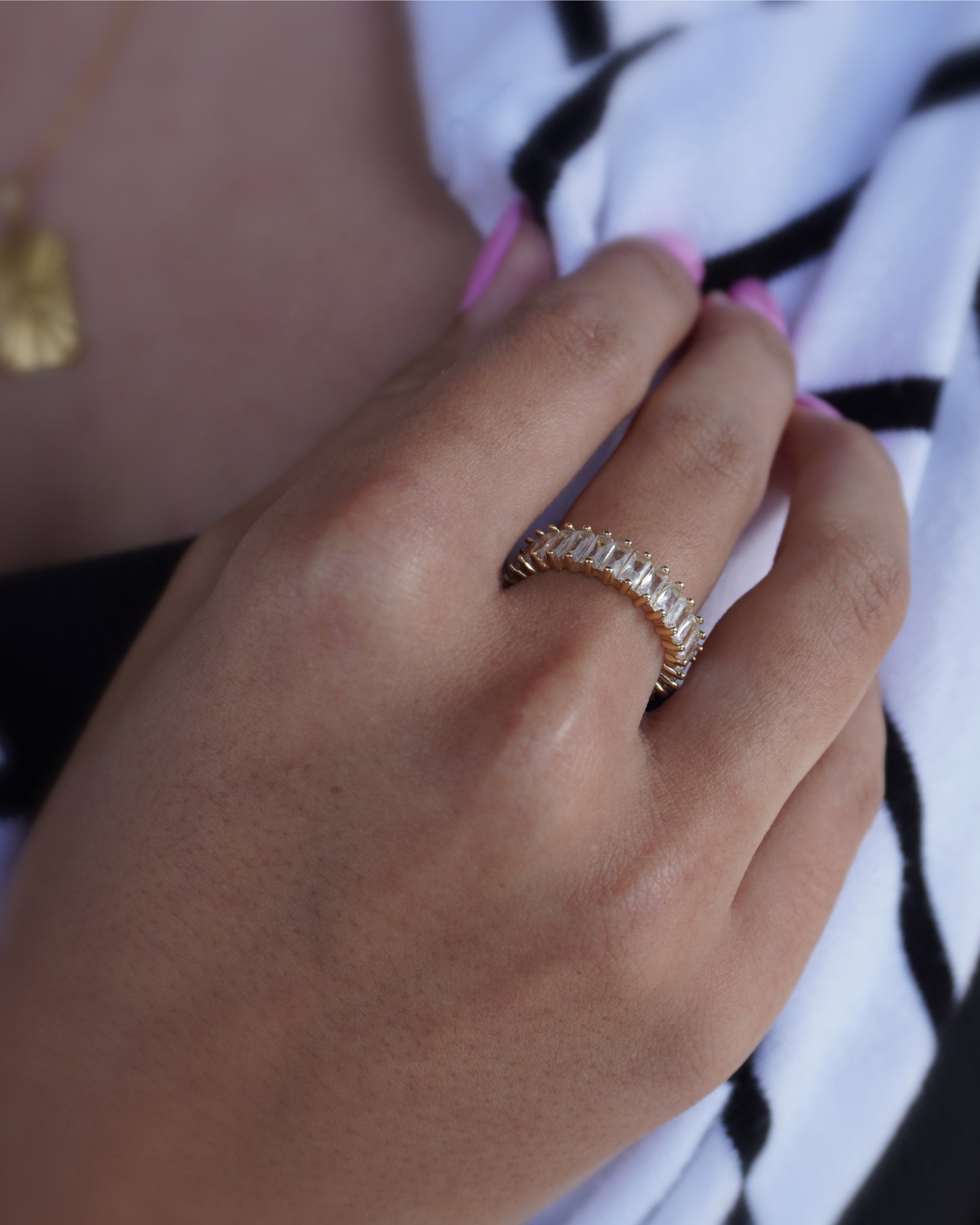 Lotus CZ Ring