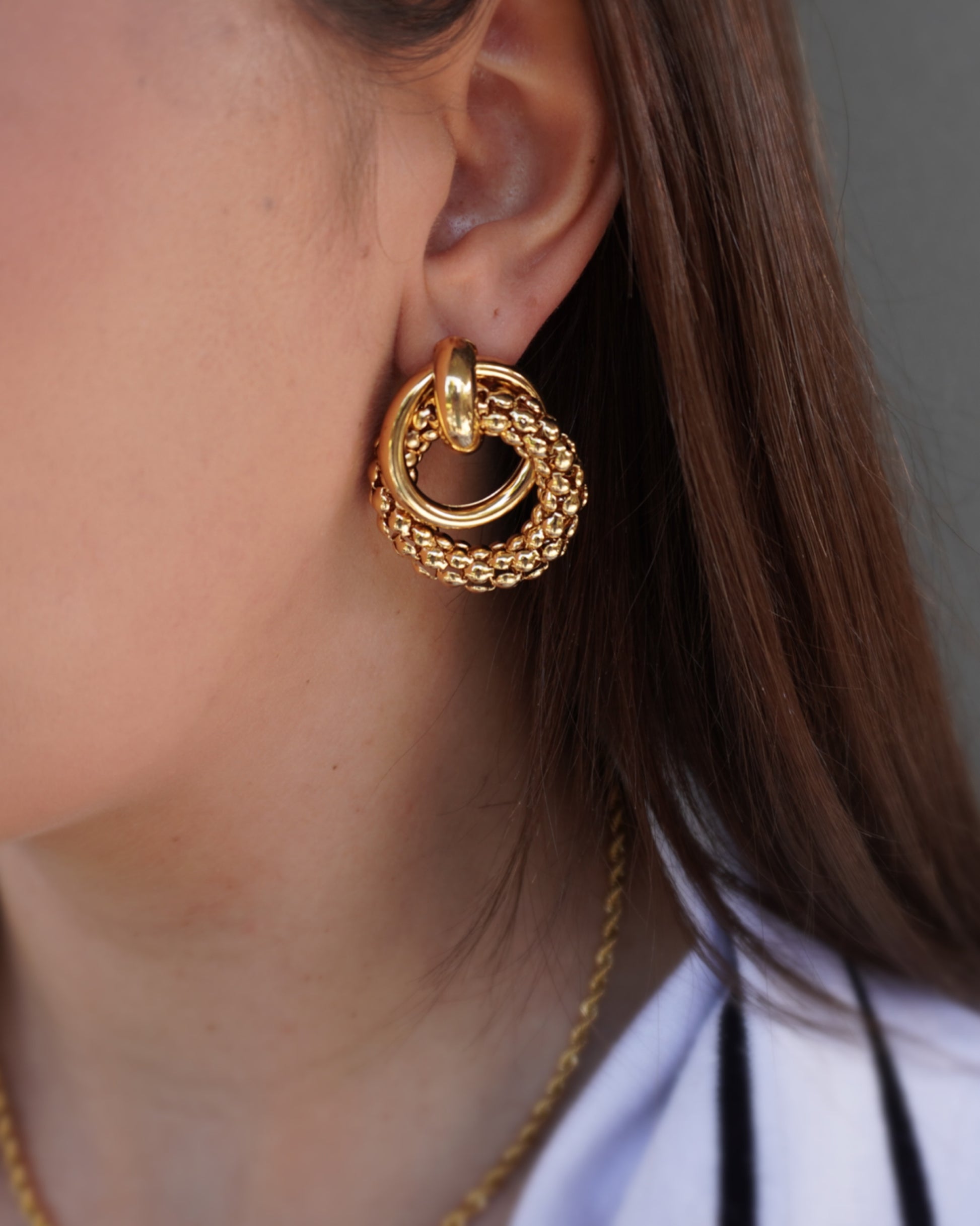 Sunflower Hoop Earrings