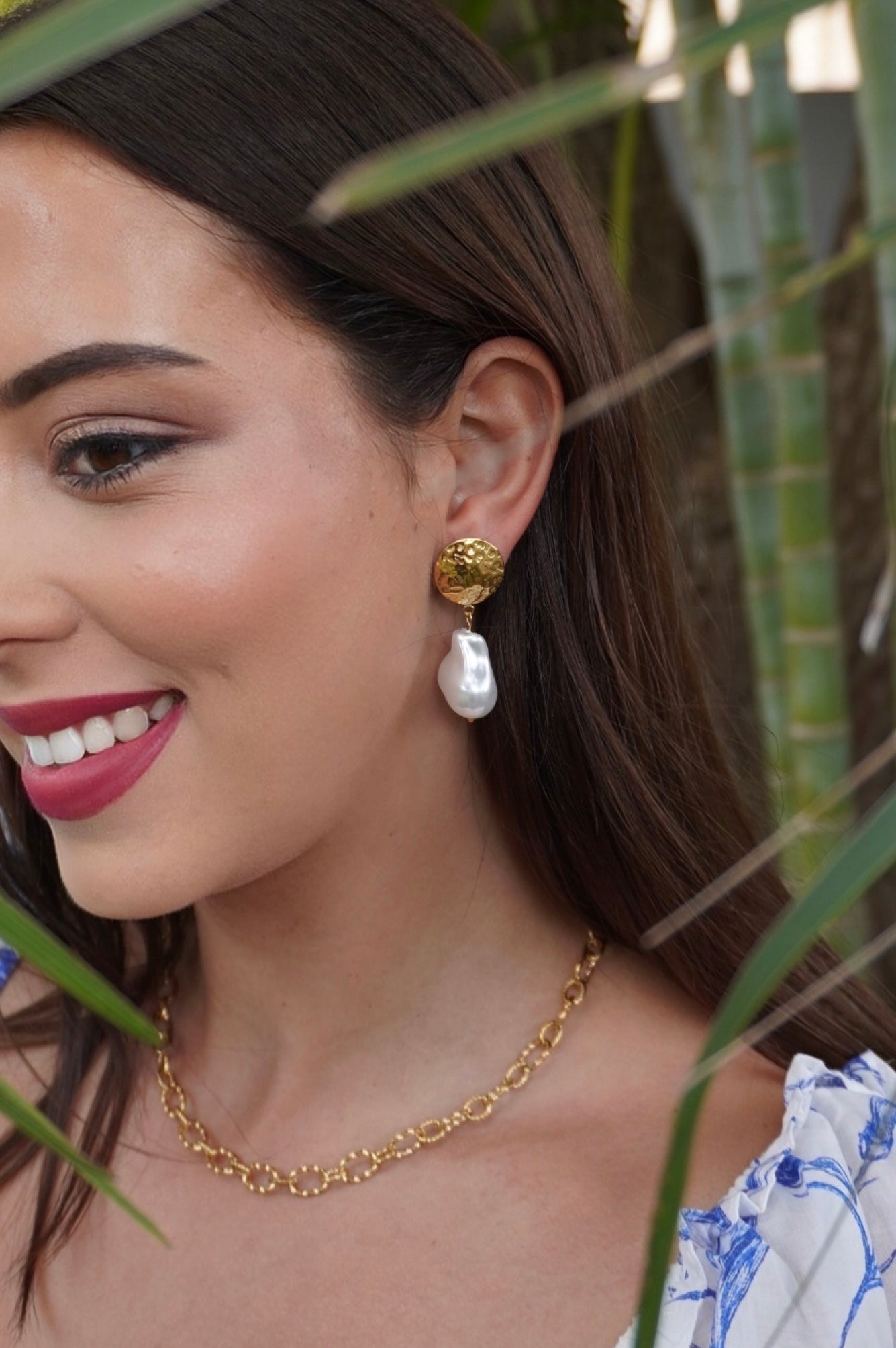 Erin Pearl Dangle Studs