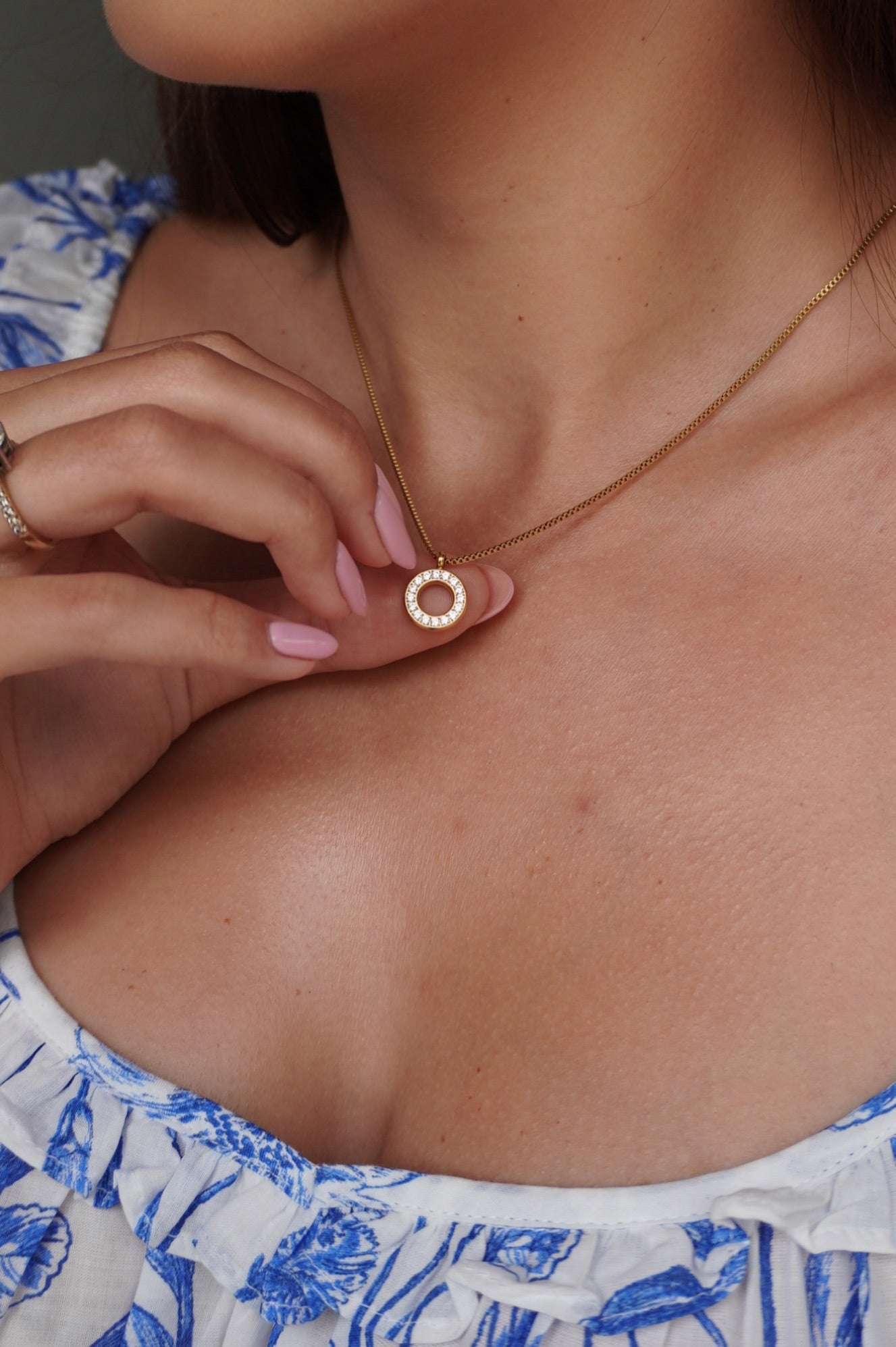 CZ Circle Necklace