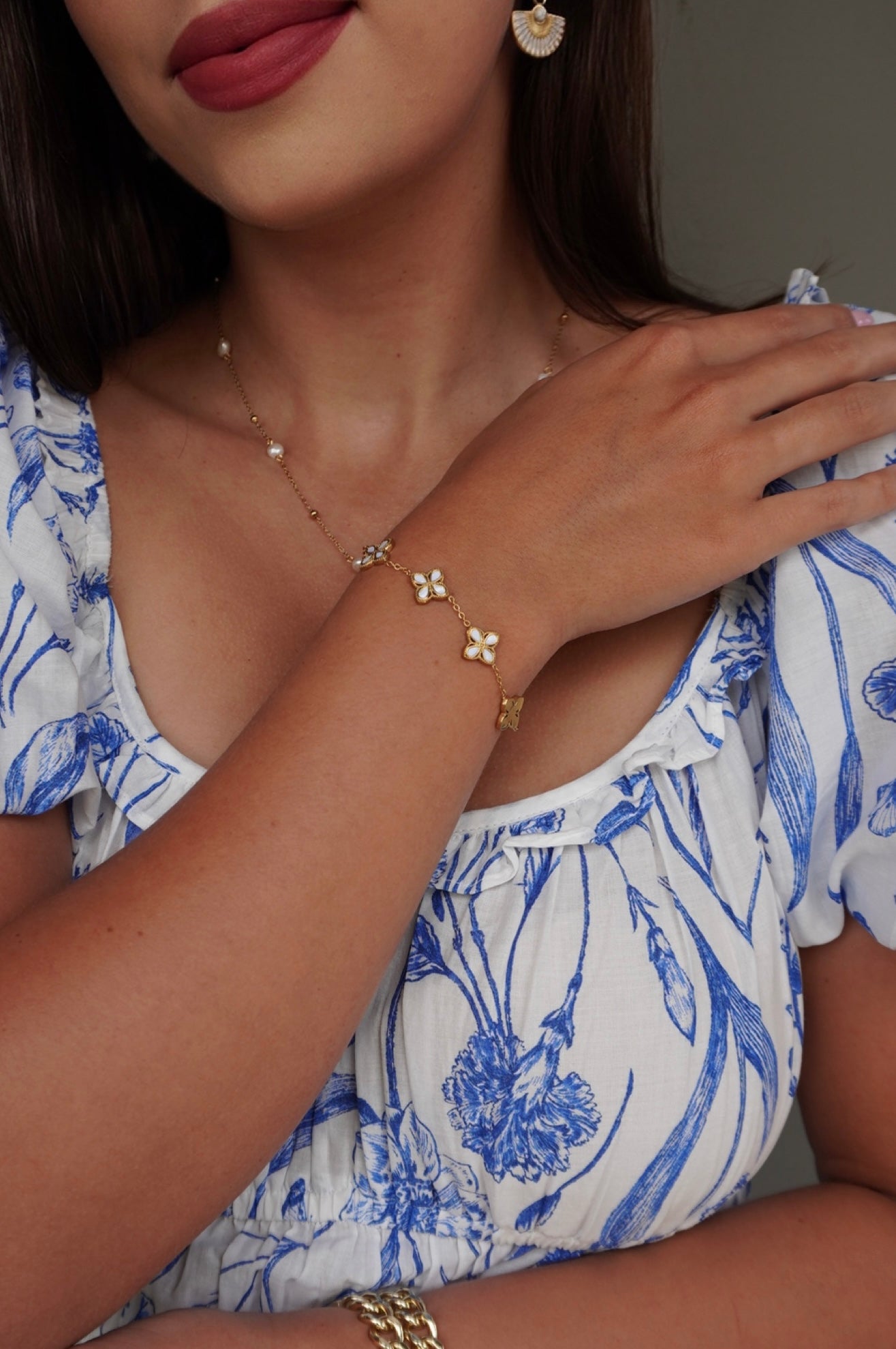 White Petal Bracelet