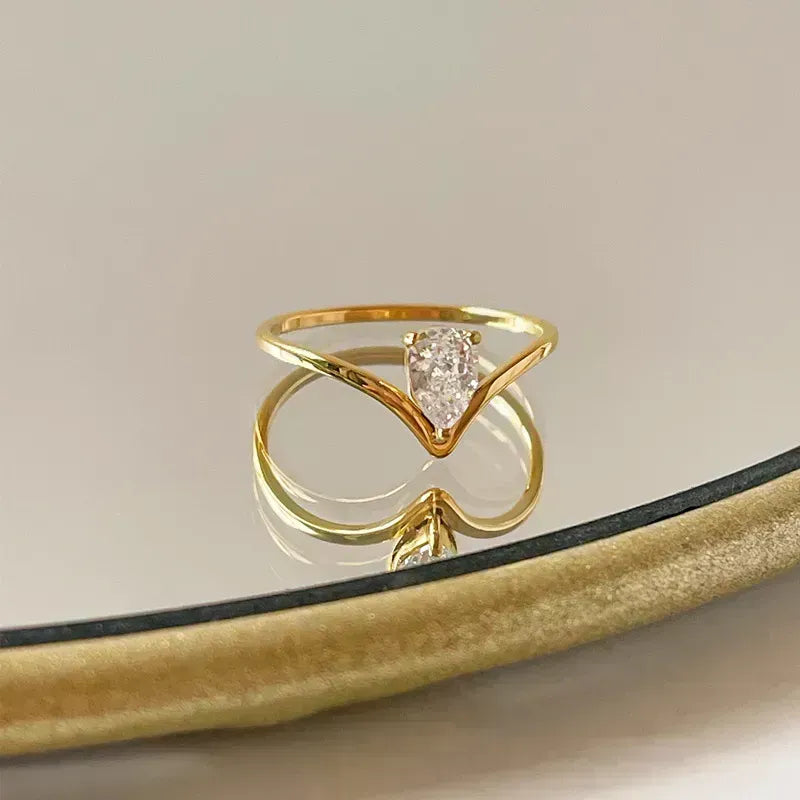 Meegan CZ Pear Ring Perfectly Lovely Boutique