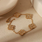 Bedazzled Clover Bracelet