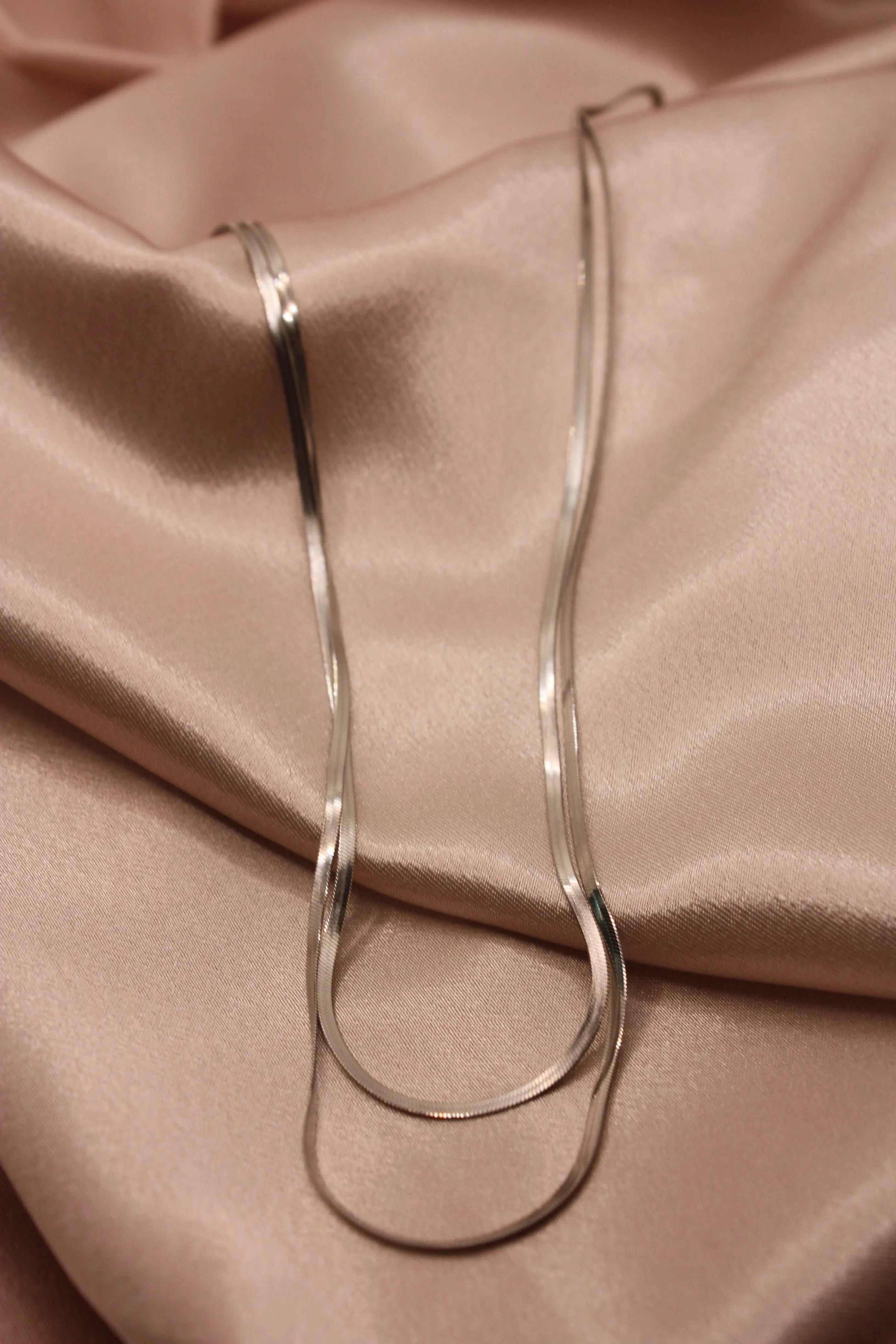 Olivia Double Herringbone Necklace