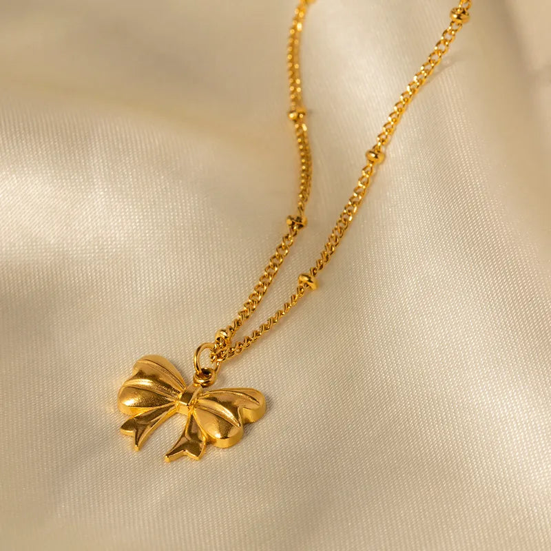 Sage Bow necklace