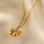 Sage Bow necklace