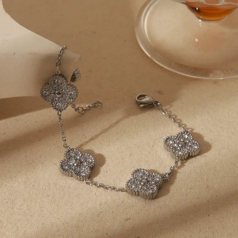 Bedazzled Clover Bracelet